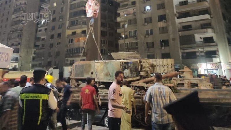 سقوط ونش على طريق