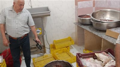 ضبط طن لحوم وكبدة فاسدة وغلق وتشميع ثلاجة بالقليوبية