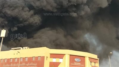 اللقطات الأولى لاشتعال حريق بمصنع منظفات ببدر (فيديو)