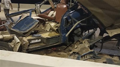 مصرع 4 أشخاص وإصابة 15 آخرين في تصادم مروع أعلى محور ديروط بأسيوط