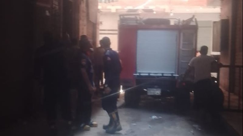 حريق بشقة سكنية بالقليوبية،