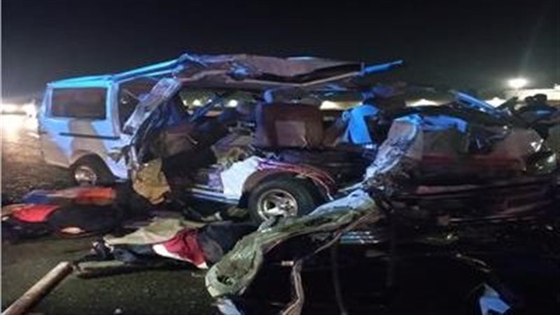 حادث تصادم علي الطريق