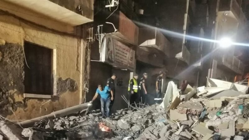 انهيار جزئي لعقار،