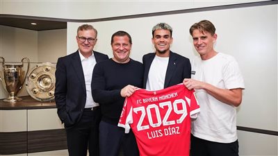مقابل 75 مليون يورو، بايرن ميونخ يعلن تعاقده مع لويس دياز 