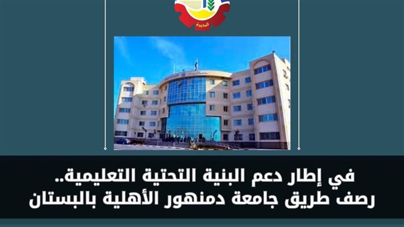 رصف طريق جامعة دمنهور
