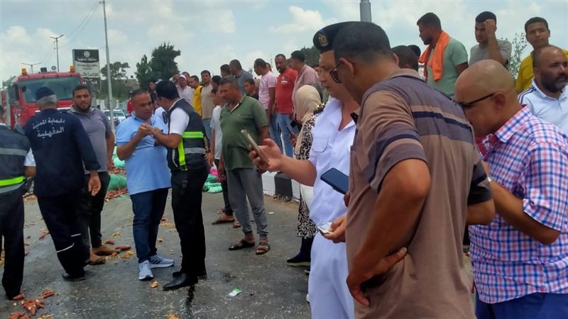 انقلاب سيارة بطاطا
