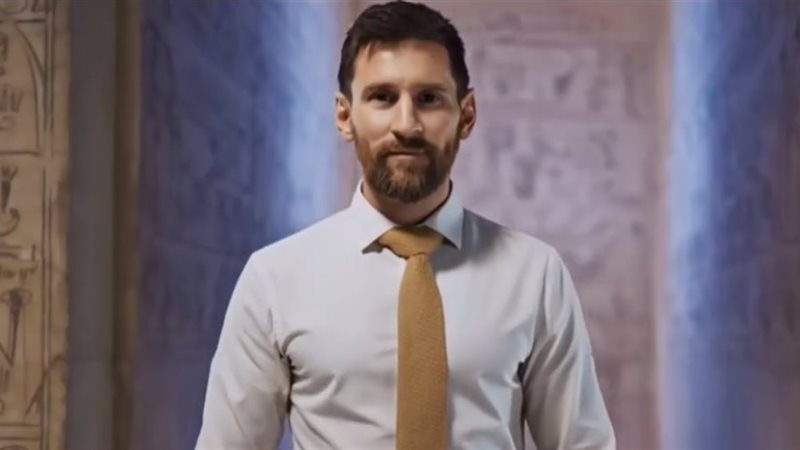 ميسي في الإعلان الترويجي