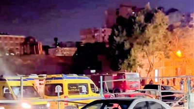 الإسعاف تجلي 16 حالة مرضية من مستشفى حلوان فور نشوب حريق بأحد طوابقها