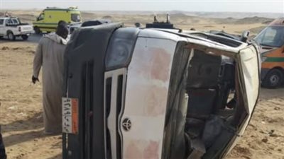 إصابة 5 أشخاص في انقلاب ميكروباص على طريق القاهرة ـ الإسكندرية الزراعي 