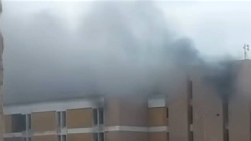 حريق مستشفى جامعة