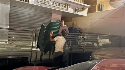 حملة لرفع إشغالات المقاهي بهضبة الأهرام استجابة لتعليمات محافظ الجيزة