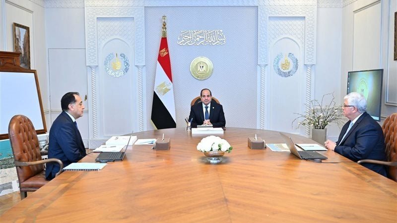  السيسي ومدبولي ووزير