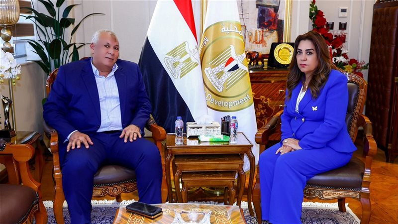منال عوض خلال الاستقبال