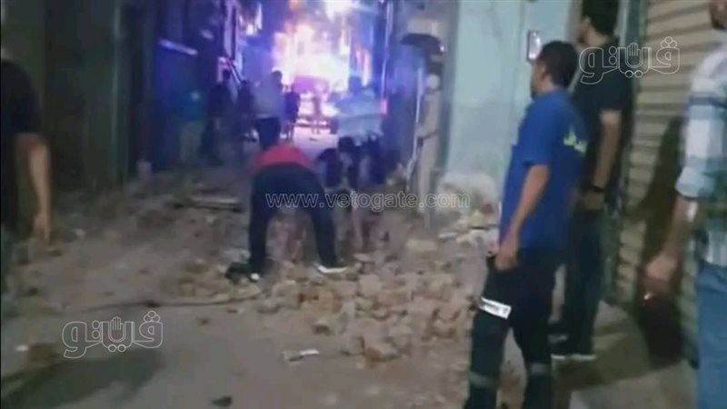 انهيار جزئي لعقار