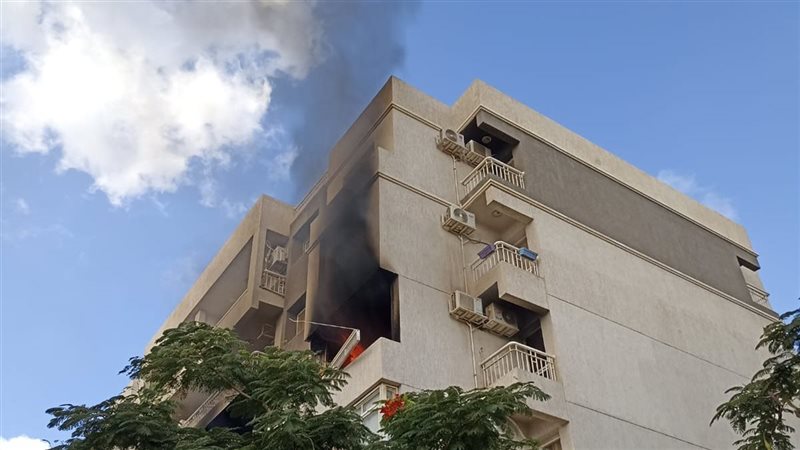 حريق شقة سكنية 