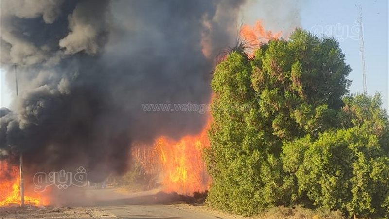 حريق خط غاز طبيعى