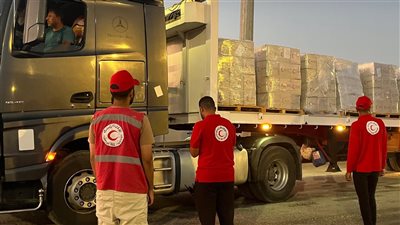 قافلة زاد العزة الـ 36، الهلال الأحمر يرسل 3200 طن مساعدات إلى غزة