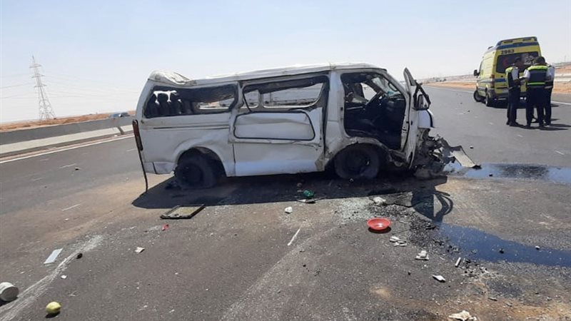 حادث تصادم ميكروباص