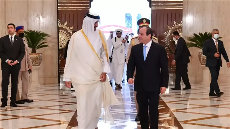 السيسي وأمير قطر