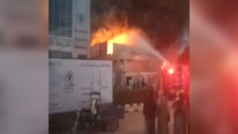 حريق مصنع بلاستيك