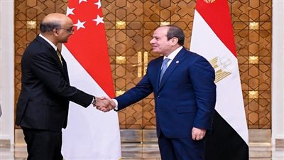  11 صورة ترصد زيارة رئيس سنغافورة لقصر الاتحادية ولقاء السيسي