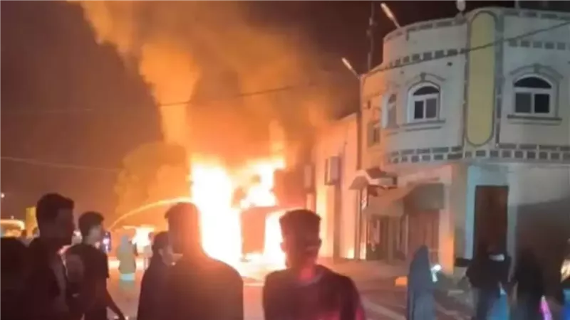 حريق قاعة أفراح بالمحلة،