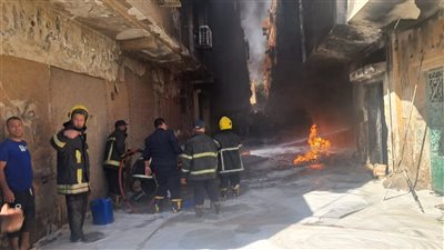 إصابة فتاة بحروق في اشتعال مخزن زيوت بمسطرد