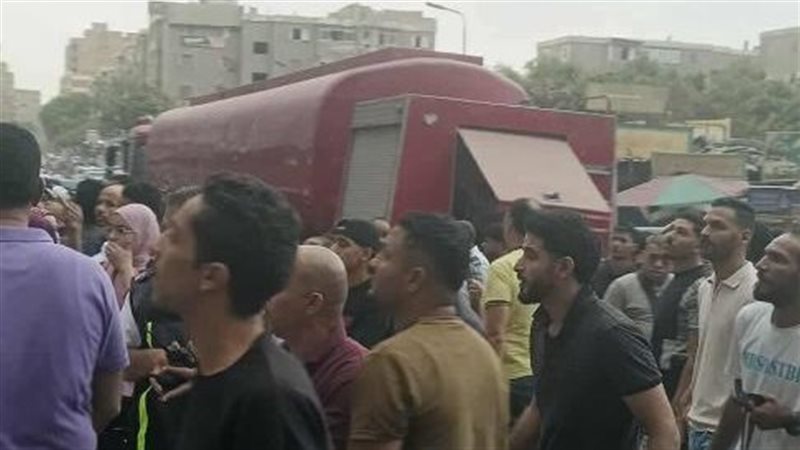 حريق مخزن قطع غيار