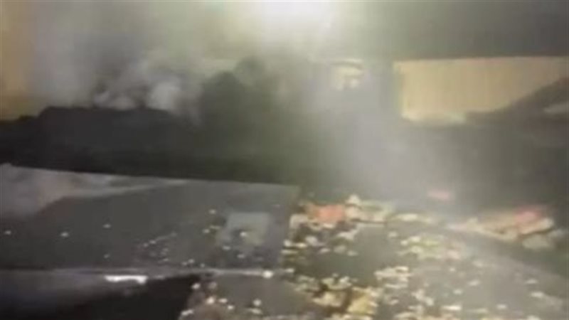 حريق مخزن قطع غيار