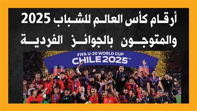 أرقام كأس العالم للشباب 2025 والمتوجون بالجوائز الفردية (إنفوجراف)