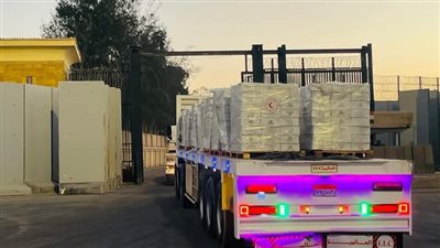 الهلال الأحمر يدفع بـ 240 ألف سلة غذائية إلى غزة عبر قافلة «زاد العزة» الـ55 