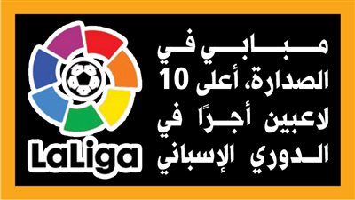 مبابي في الصدارة، أعلى 10 لاعبين أجرًا في الدوري الإسباني (إنفوجراف)