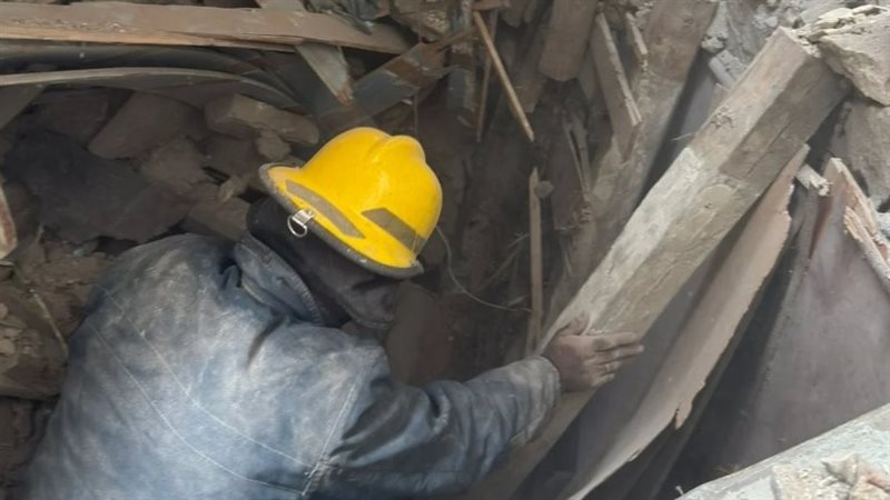 انهيار جزئى لعقار
