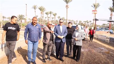 محافظ دمياط يتفقد أعمال الرصف بقرية التوفيقية (صور)