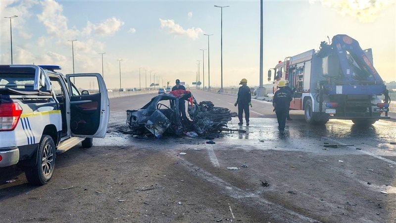 حريق سيارة بالإسكندرية،
