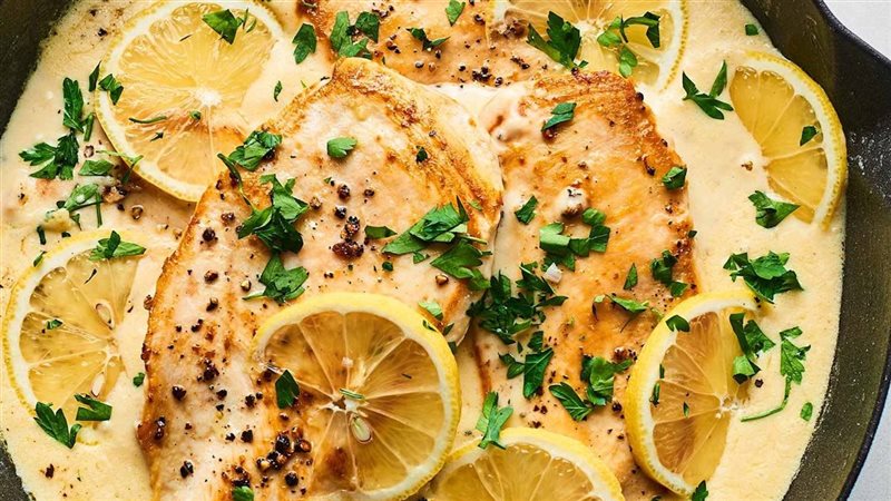 صدور فراخ بصوص الليمون،