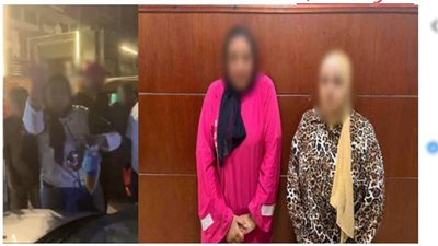 مشاجرة نسائية بسبب أولوية المرور وتحطيم سيارة فى السلام 