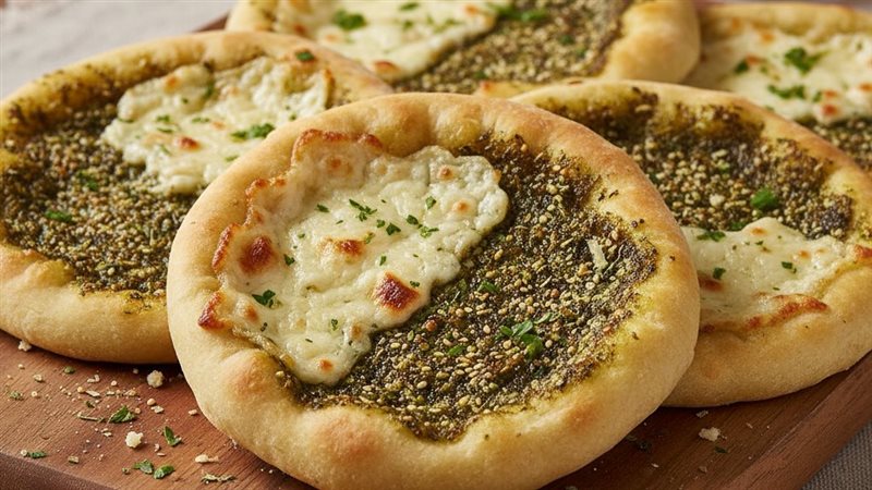 فطاير الجبنة بالزعتر،
