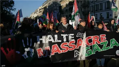 فرنسا تشهد مظاهرات حاشدة دعما لغزة وتنديدا بجرائم الاحتلال 