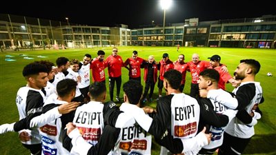 منتخب مصر المشارك في كأس العرب يخوض مرانه الأول بمشروع الهدف (صور)