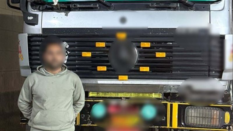 ضبط سائق نقل يهدد