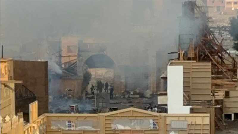 حريق ستوديو مصر بمنطقة