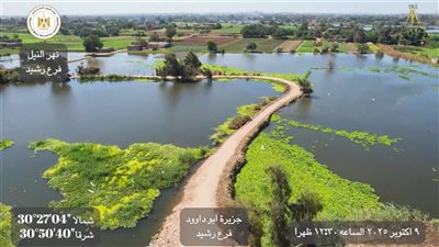 الري تزيل طريقا مخالفا بطول 500 متر داخل فرع رشيد