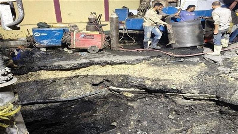 كسر مفاجئ في خط رئيسي