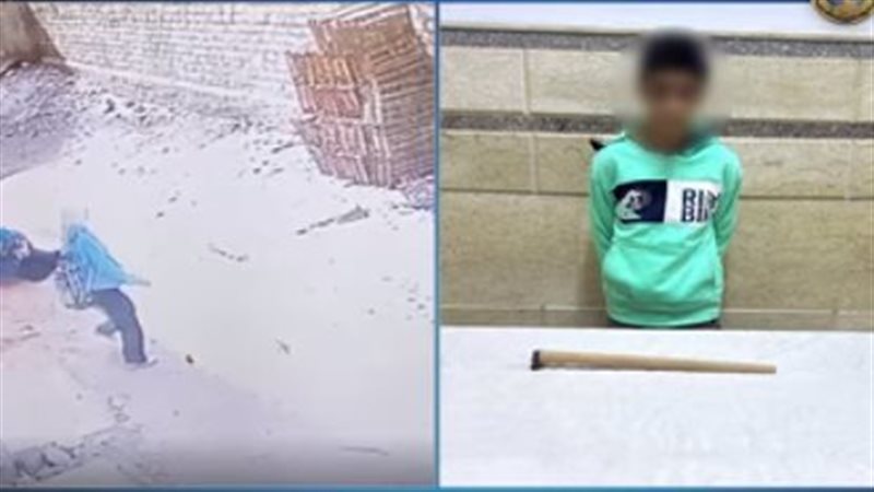 شاب يسحل فتاة لسرقة