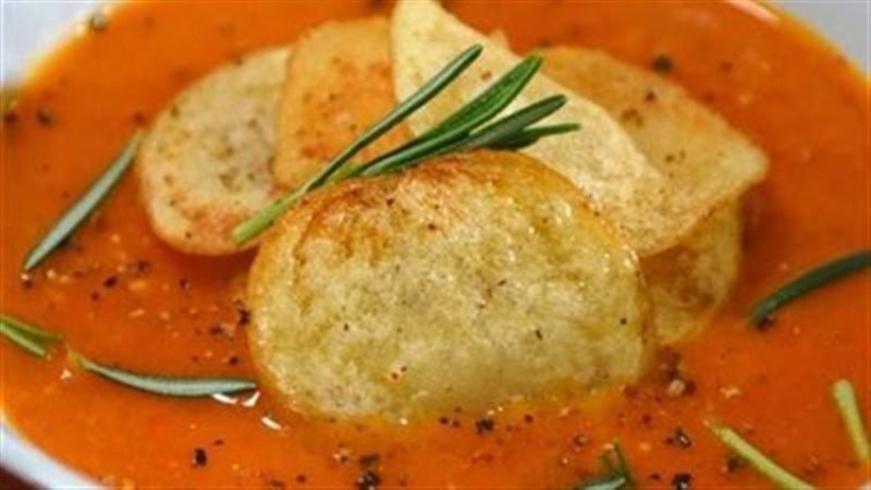شوربة الطماطم بالكريمة،
