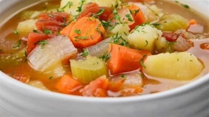 شوربة الخضار بالكاري،