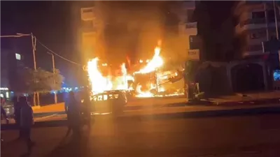 السيطرة على حريق بأحد فروع شركات المحمول بكورنيش أسوان