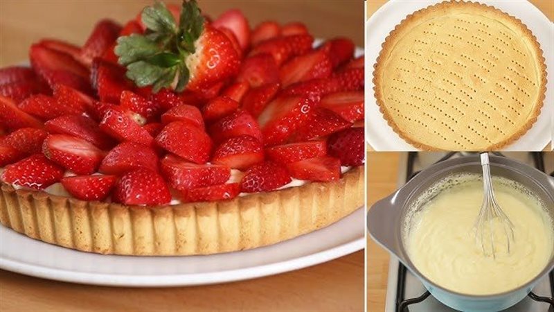 تارت الفراولة بالكاسترد