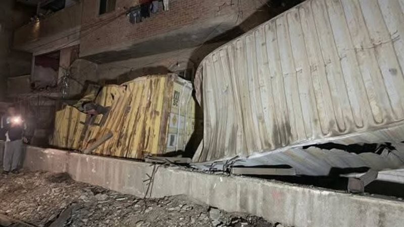 حادث حاويات قطار